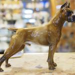 Porzellan Figur Hund - weies Porzellan - 1930