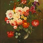 Stillleben mit Blumen - Holz - 1950