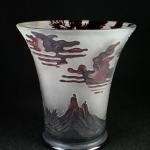 Vase - zweischichtiges Glas, getztes Glas - Alois Hsek - 1935