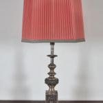 Tischlampe - Seide, Messing - 1950