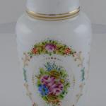 Vase aus klarem, milchigem und gemaltem Glas 
