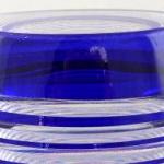 Vase, Kobalt- und Kristallglas - Glashtte Josefod
