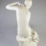 Porzellan Figur Frau - weißes Porzellan - Porcelánka Míšeň - Meissen - 1970