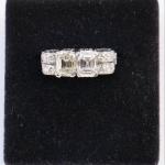 Platin Ring - Platin, Diamant - 1980