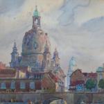 Ansicht von Dresden mit der Frauenkirche