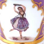 Tasse und Untertasse mit Miniatur der Ballerina Fa