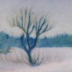 Ovale kleine Schale mit Winterlandschaft - Rosenth