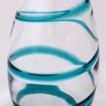 Vase mit azurblauer Spirale