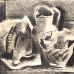 Stillleben - Glas, Papier - 1940