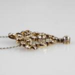 Brillant Halskette - Silber, Gelbgold - 1910