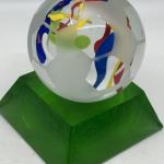 Glas-Briefbeschwerer - Überfangglas, handgemachte Glas - 1980