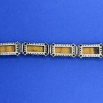 Silber Armband - Silber, Tschechischer Granat - 1930