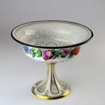 Glasschale - klares Glas, Milchglas - 1860