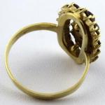 Silberner und vergoldeter Ring mit tschechischen G