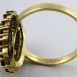 Silberner und vergoldeter Ring mit tschechischen G