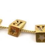 Silberne und vergoldete Halskette mit dem Namen Ja