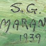 Landschaft - Holz - S. G. Maran - 1940