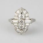 Platin Ring - Platin, Diamant - 1935