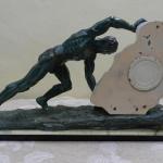 Kaminuhr - Bronze, patinierte Bronze - 1930