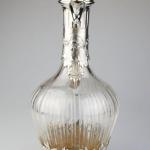 Karaffe - geschliffenes Glas, Silber - 1890