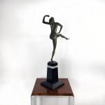 Tnzerin - patinierte Bronze, Marmor - Felix Weiss - 1930