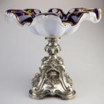 Aufsatzschale - Glas, Silber - 1860