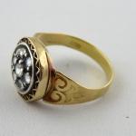 Goldene Ohrringe mit Diamanten - Silber, Gold - 1910