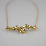 Goldene Halskette - Gold, Perle - 1960