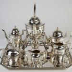 Silber Tischservice - gehmmertes Silber - 1890