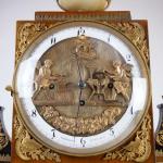 Uhr - Holz, Messing - zerweny in Pilsen - 1850