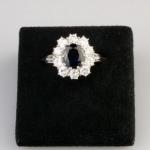 Ring mit saphiren - Gold, Diamant - 1990