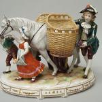 Porzellan Figurengruppe - weies Porzellan - Wien - 1890