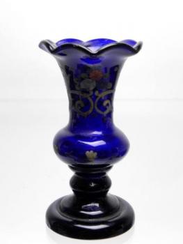 Glasvase - blaues Glas - 1840