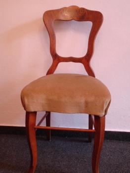 Zwei Stühle - Nussbaumfurnier - 1860