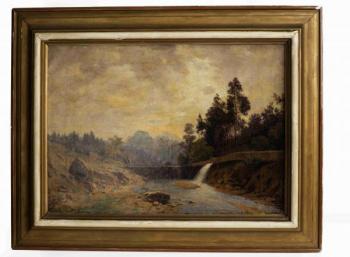 Romantische Landschaft - Johannes Bartholomeo Duntze - 1850