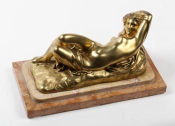 Nackte Tänzerin - patinierte Bronze - 1920