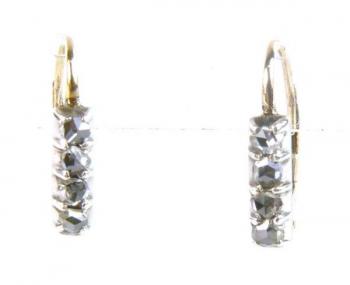 Goldene Ohrringe mit Diamanten - 1910