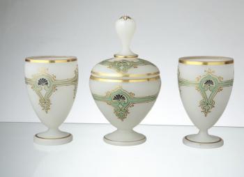 Glas Set - Alabaster - 1870