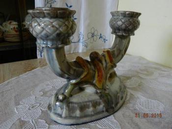 Porzellan Kerzenständer - weißes Porzellan - 1800