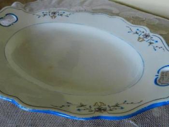 Porzellan Platte - weißes Porzellan - 1840