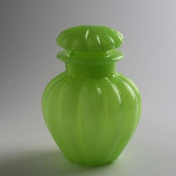 Flakon - Milchglas, grnes Glas - 1850