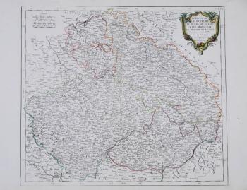Karte von Böhmen, Mähren, Schlesien und Lauzitz