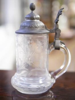 Gläserner Humpen - Zinn, Glas - 1900