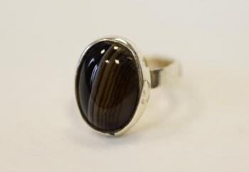 Silber Ring - Silber, Achat - 1940