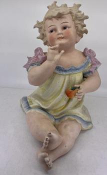 Porzellan Figur Mädchen - Biskuit - 1880
