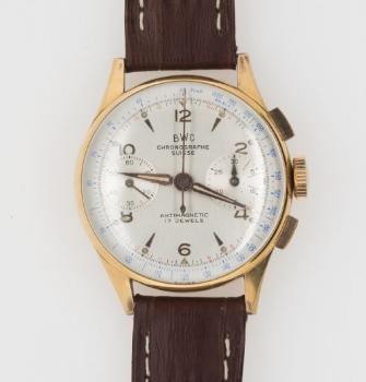 Armbanduhr - Leder, Gold - BWC - 1950