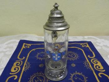 Gläserner Humpen - Metall, Glas - 1900