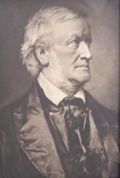 Rahmen mit einem Portrt des Komponisten Wagner