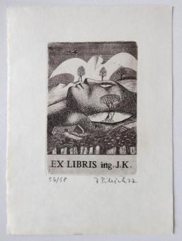 Jindrich Pilecek - Ex libris ing. J. K. 