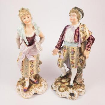 Zwei Porzellan Figuren - Volkstedt - Rudolstadt - 1890